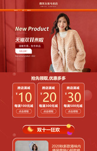 [B1755-1] 购物嘉年华-女装行业专用旺铺专业版模板